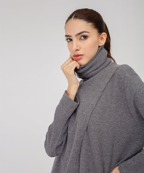 Women's Turtleneck Wrap Dress